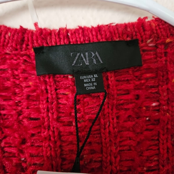 Zara's Knit Cardigan With Elbow-length Sleeves - Picture 8 of 9
